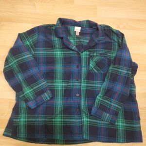 Wondershop Women’s Plaid Flannel Pajama Set Size 2x Pants Sleep Shirt